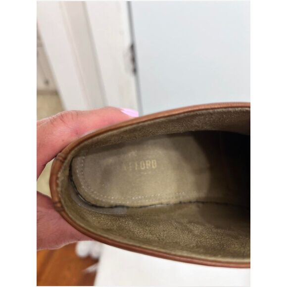 Men’s Stafford Chukka Genuine Leather Brown Tan Lace up Ankle Dress Boots-Sz 10M - Picture 7 of 8